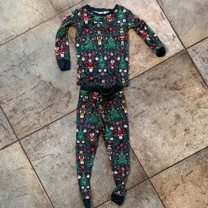 Little Sleepies Holiday Pajama Set - Black and Green